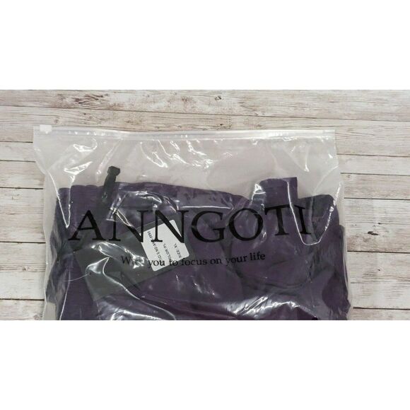 Anngoti Womens Size XL Purple Elastic Waist Running Training Athletic Shorts - Picture 5 of 8